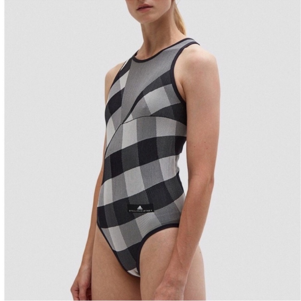 ⭐️NWT⭐️Adidas by  Stella McCartney Black and Gray Train Body Suit Size Large